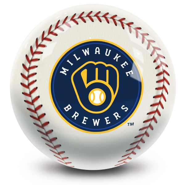 MLB Milwaukee Brewers baseball designed regulation size bowling ball